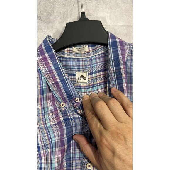 peter millar long sleeve button down Blue Multicolor Long Sleeve Men’s 2XL - Picture 3 of 11